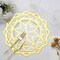 6 Metallic Gold 13 in Cardboard PLACEMATS Laser Cut Geometric Star Design